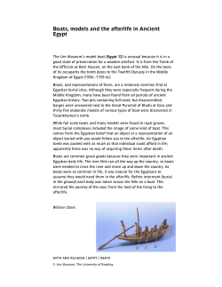 Boats, models and the afterlife in Ancient Egypt