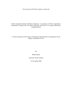 Yellow Journalism and the USS Maine Explosion