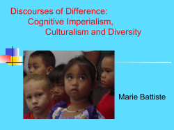 Discourses of Difference: Cognitive Imperialism, Culturalism and