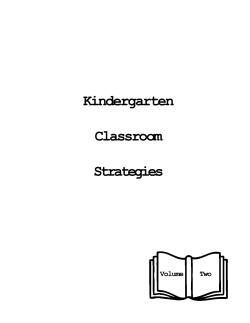 Kindergarten Classroom Strategies