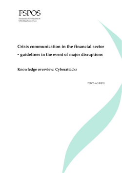 Crisis communication in the financial sector