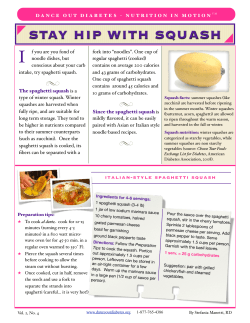 Spaghetti squash - Dance Out Diabetes