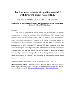 Short-term variation in air quality associated with firework event: A