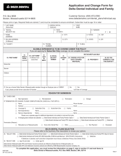enrollment form - Delta Dental of Massachusetts