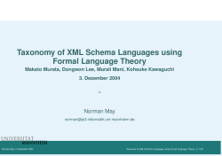 Taxonomy of XML Schema Languages using Formal Language