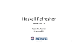 Haskell Refresher