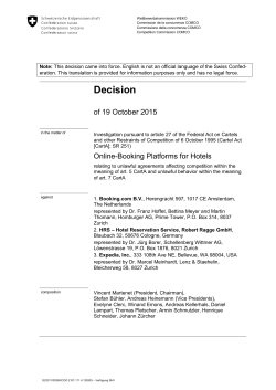 Decision - Wettbewerbskommission
