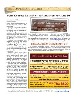 Pony Express Re-ride`s 150th Anniversary June 10