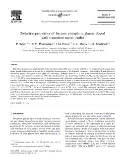 Dielectric properties of barium phosphate glasses doped