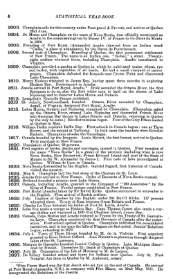 STATISTICAL YEAR-BOOK 1603. Champlain