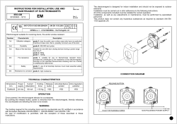 instructions for installation, use and maintenance of electromagnets