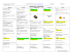 Geometry GL Assignment Textbook Website: http://my.hrw.com