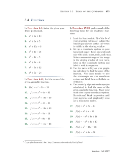 Exercises with Answers