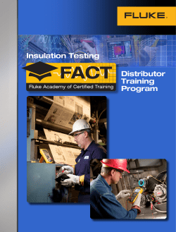 Distributor Training Program Insulation Testing