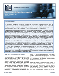 Real Assets And Inflation Hedge Investing