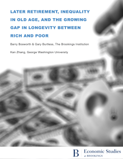 later retirement, inequality in old age, and the