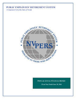 Popular Annual Financial Report (PAFR)