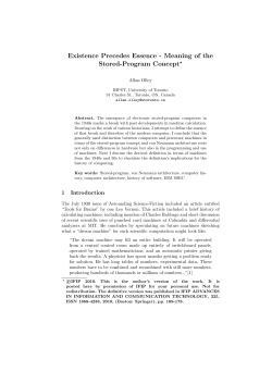 Meaning of the Stored-Program Concept