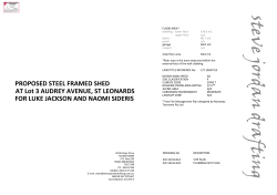 PROPOSED STEEL FRAMED SHED AT Lot 3 AUDREY AVENUE