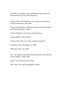 The Political Economy of Protectionism: The Mexican Textile