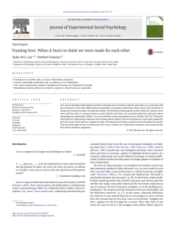 Framing love: When it hurts to think we were