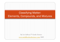 Elements, Compounds, and Mixtures