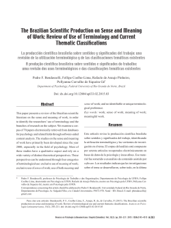 The Brazilian Scientific Production on Sense and Meaning of Work