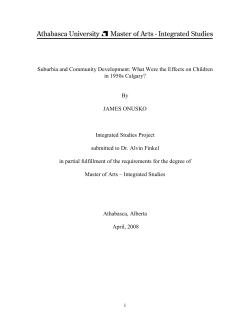 By JAMES ONUSKO Integrated Studies Proj