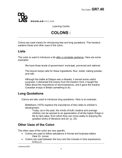 Colon - Douglas College