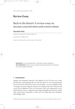 Review Essay Back to the future? A review essay