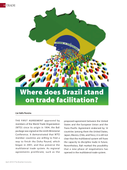 Where does Brazil stand on trade facilitation?