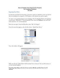 How to Finalize Your Final Cut Pro Projects: For Computer Playback