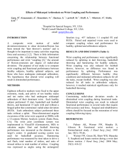 Effects of Midcarpal Arthrodesis on Wrist Coupling and Performance