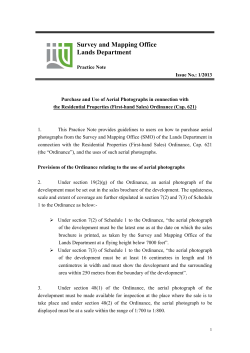 Purchase and Use of Aerial Photographs in connection with the
