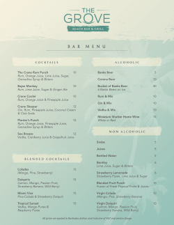 The Grove Menu (Menu) web