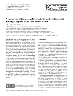 A comparison of the causes, effects and aftermaths of the coastal