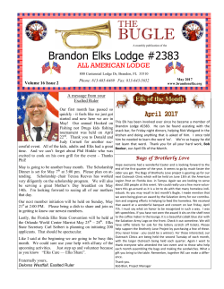 May - Brandon Elks Lodge