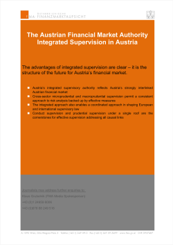 Integrated Supervision in Austria