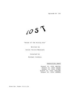 Lost Script - 104 - House of the Rising Sun.fdr Script