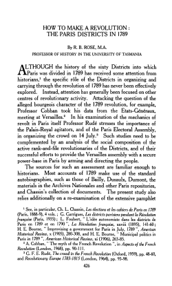 how to make a revolution : the paris districts in 1789