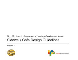 Sidewalk Café Design Guidelines
