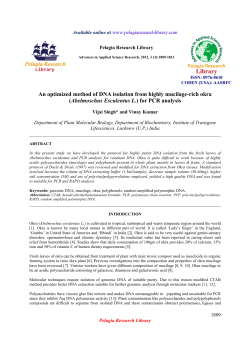 An optimized method of DNA isolation from highly