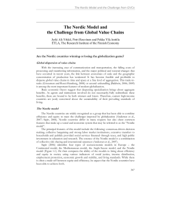 The Nordic Model and the Challenge from Global Value Chains