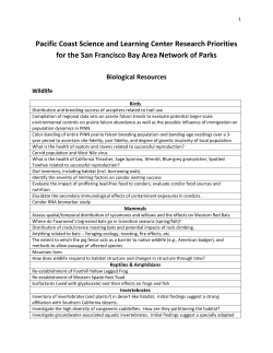 Pinnacles National Park Research Priorities