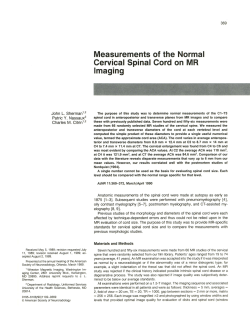 Measurements of the Normal Cervical Spinal