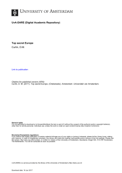 Top secret Europe Curtin, DM - UvA-DARE