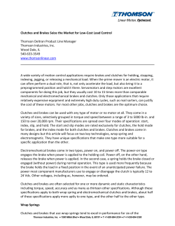 Clutches and Brakes Seize the Market for Low