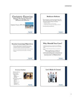 Geriatric Exercise - Missouri Physical Therapy Association