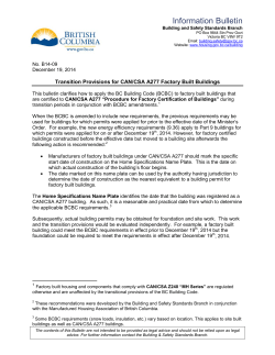 Date of Construction for Factory Built Buildings