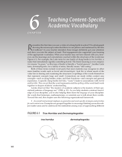 Teaching Content-Specific Academic Vocabulary